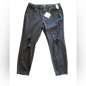 DL1961 Anthropologie+ Black High-Rise Skinny AnkleJeans